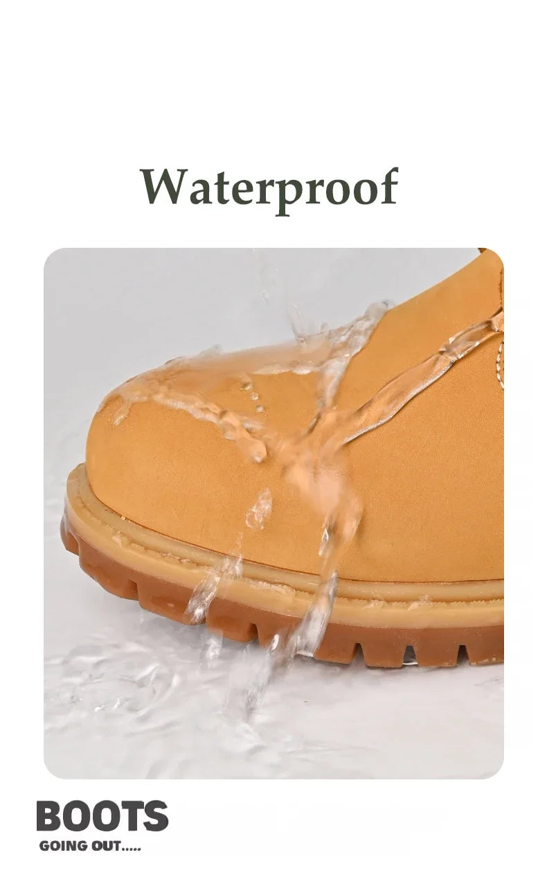High-Quality Men’s & Women’s Lace-Up Leather High Top Boots